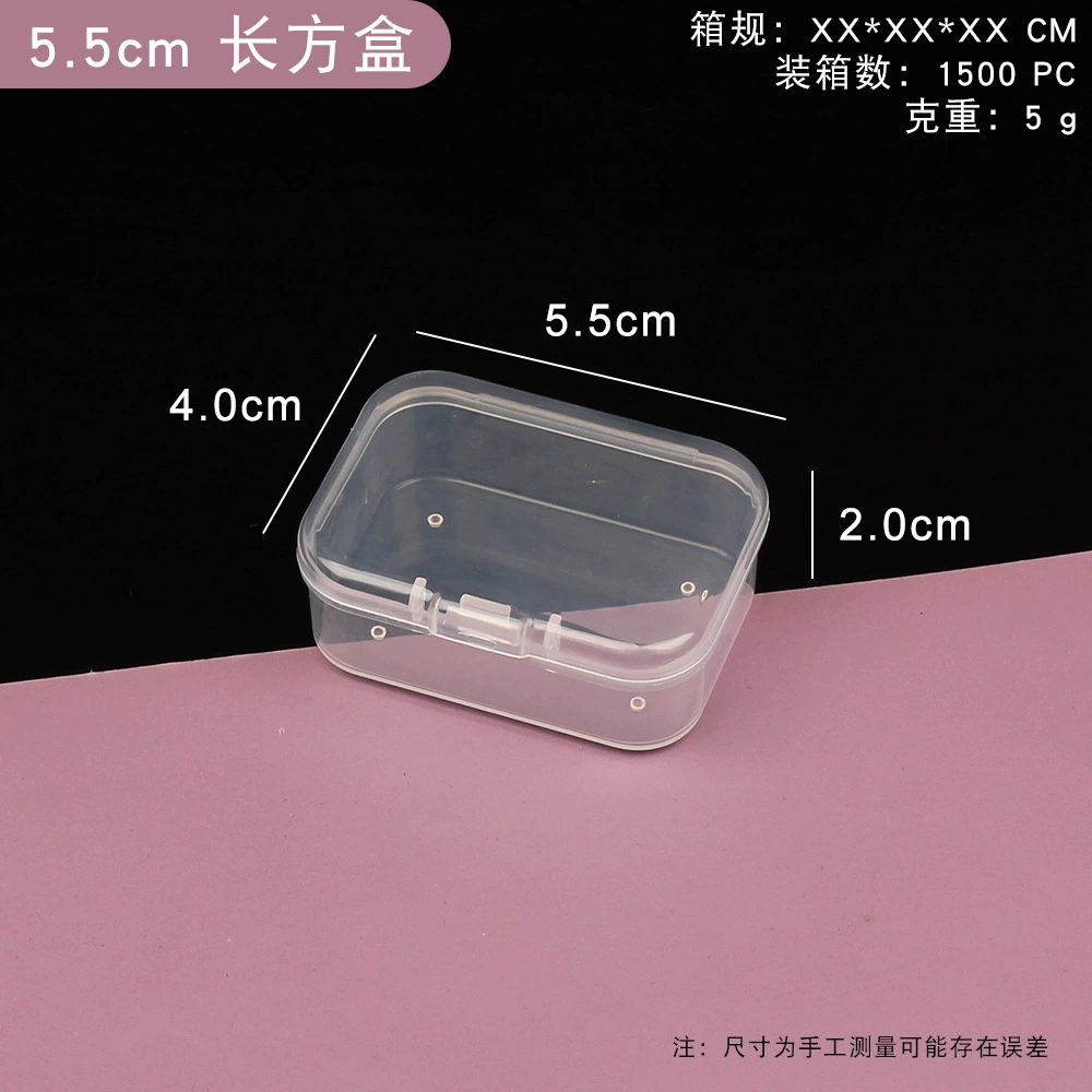 RSNN Square Transparent Plastic Storage Box for Accessories with Beads - Clear Mini Box