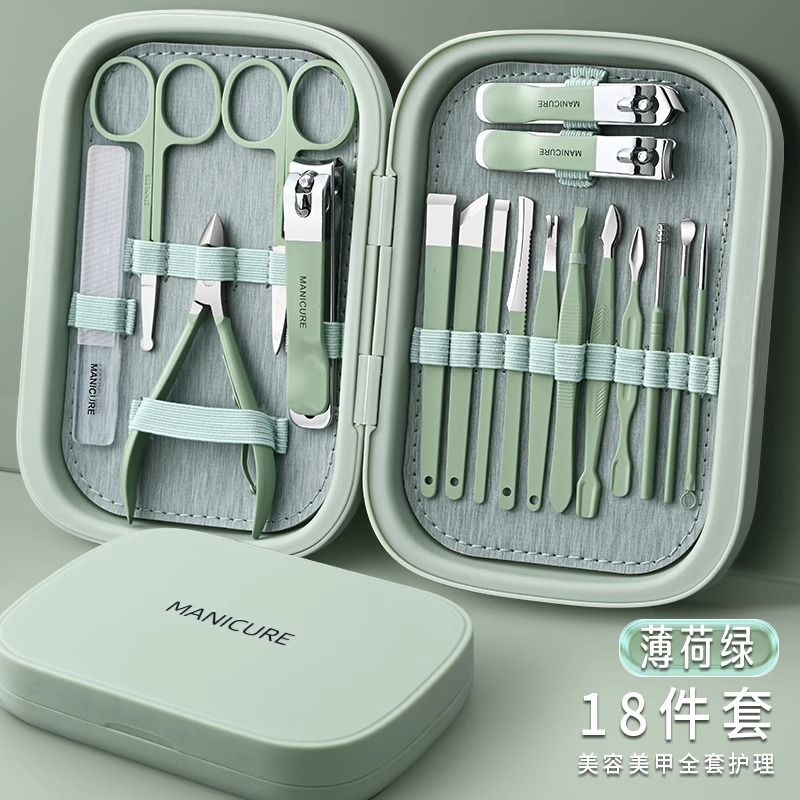 Pedicuría kit de manicure belleza piel muerta al por mayor cortador de uñas conjunto completo de pinzas de garganta de acero inoxidable manicure