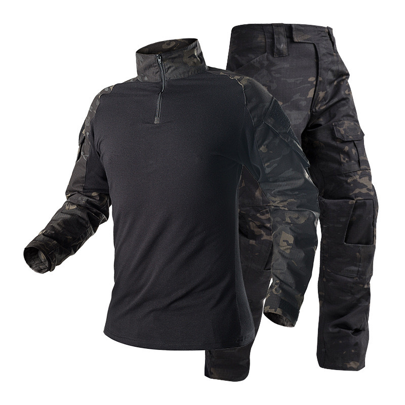 Shanxing G2 Rana Trajes de entrenamiento para hombres manga larga estilo americano al aire libre anti-desgaste trajes físicos de combate a incendios trajes tácticos transpirables