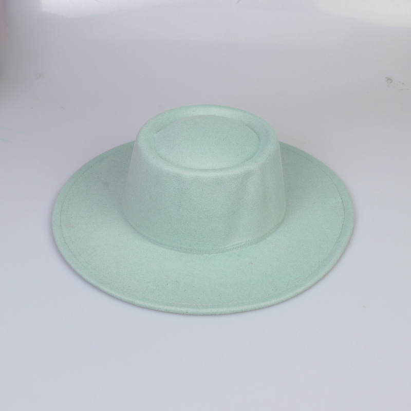 Europeo y americano nuevo estilo groove lana sombrero multi-color otoño e invierno retro luz tablero grande ala sombrero superior sombrero estilo coreano fieltro sombrero moda