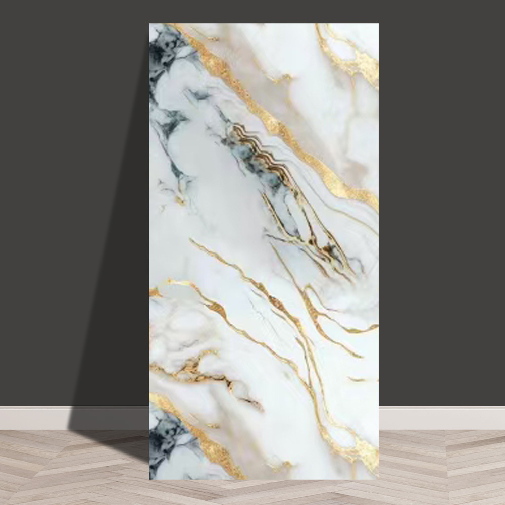 azulejos imitados mármol pegatinas de pared PVC placa de aluminio y plástico decoración papel pintado impermeable a prueba de humedad papel pintado autoadhesivo pegatinas de cocina