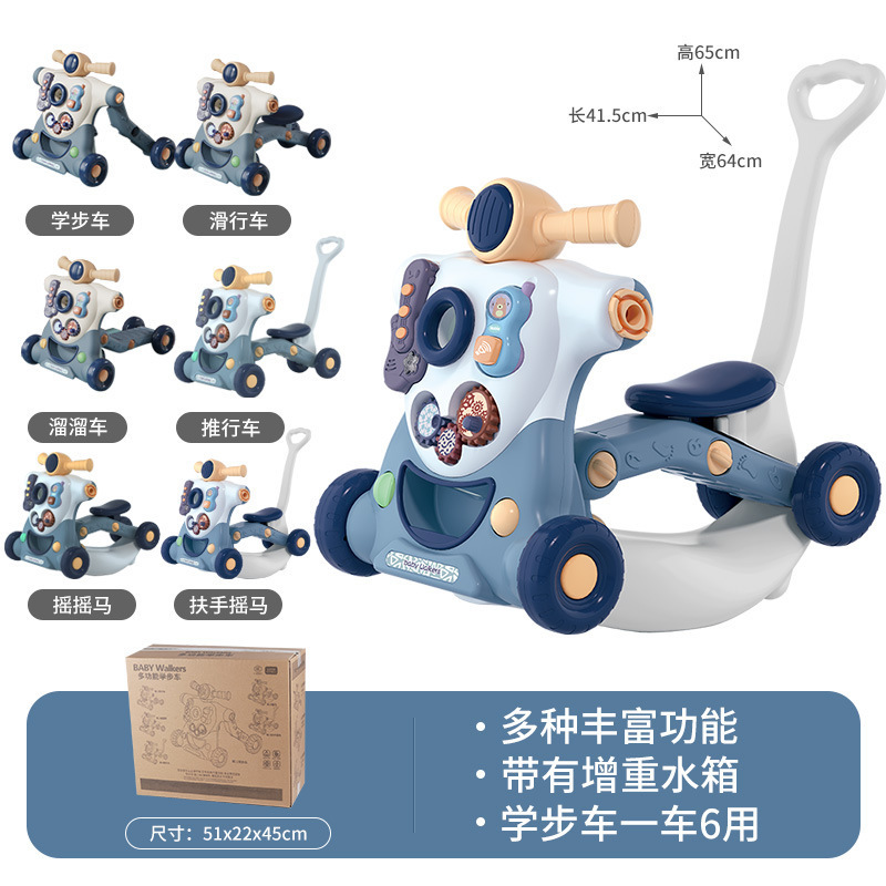 Caminante para niños Modo seis en uno deslizante de empuje manual andador para bebés cochecito para caminar para bebés regalo de juguete