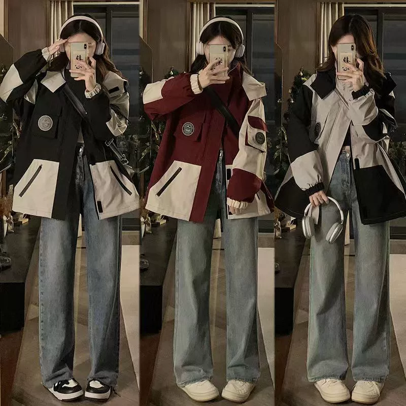 Spring Jacket for Elementary Students -Beloved American Style, Oversized Loose Fit