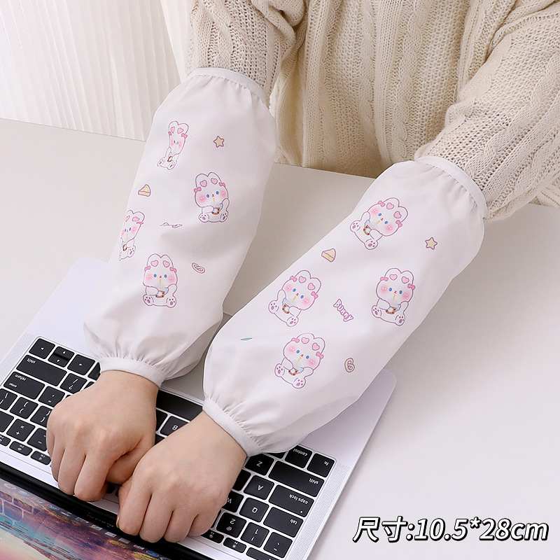 2023 lindo de dibujos animados a prueba de agua oversleeve alargado anti-fouling anti-sucio manguito cubierta protectora de la chaqueta de abajo cubierta protectora