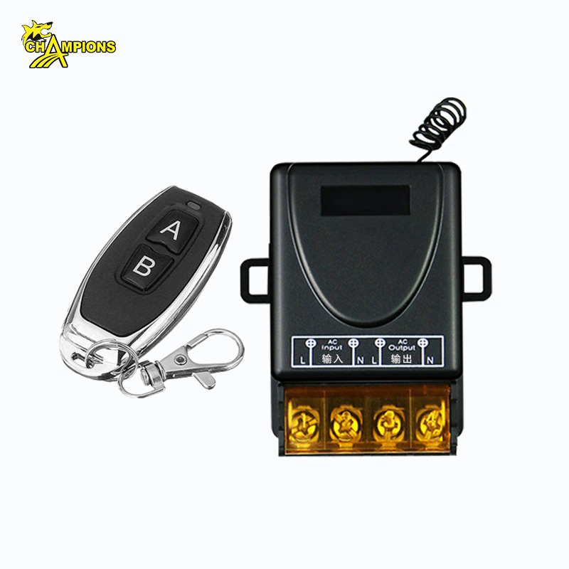 Interruptor de control remoto inalámbrico de 220V para motor de bomba de agua, interruptor de control remoto inalámbrico de CA de 8 canales para motor con rotación hacia adelante y hacia atrás