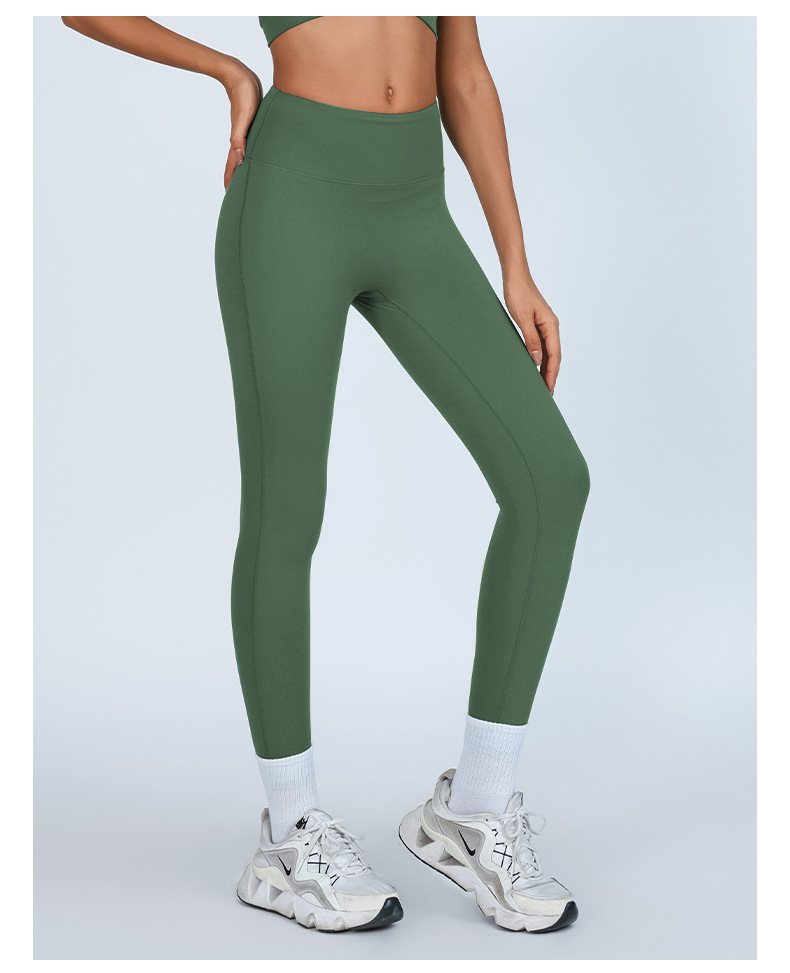 Comercio exterior básico desnudo sensación de yoga nueve pantalones sin líneas embarazosas de mel桃 hips pantalones deportivos para correr pantalones deportivos de secado rápido para mujeres image 8