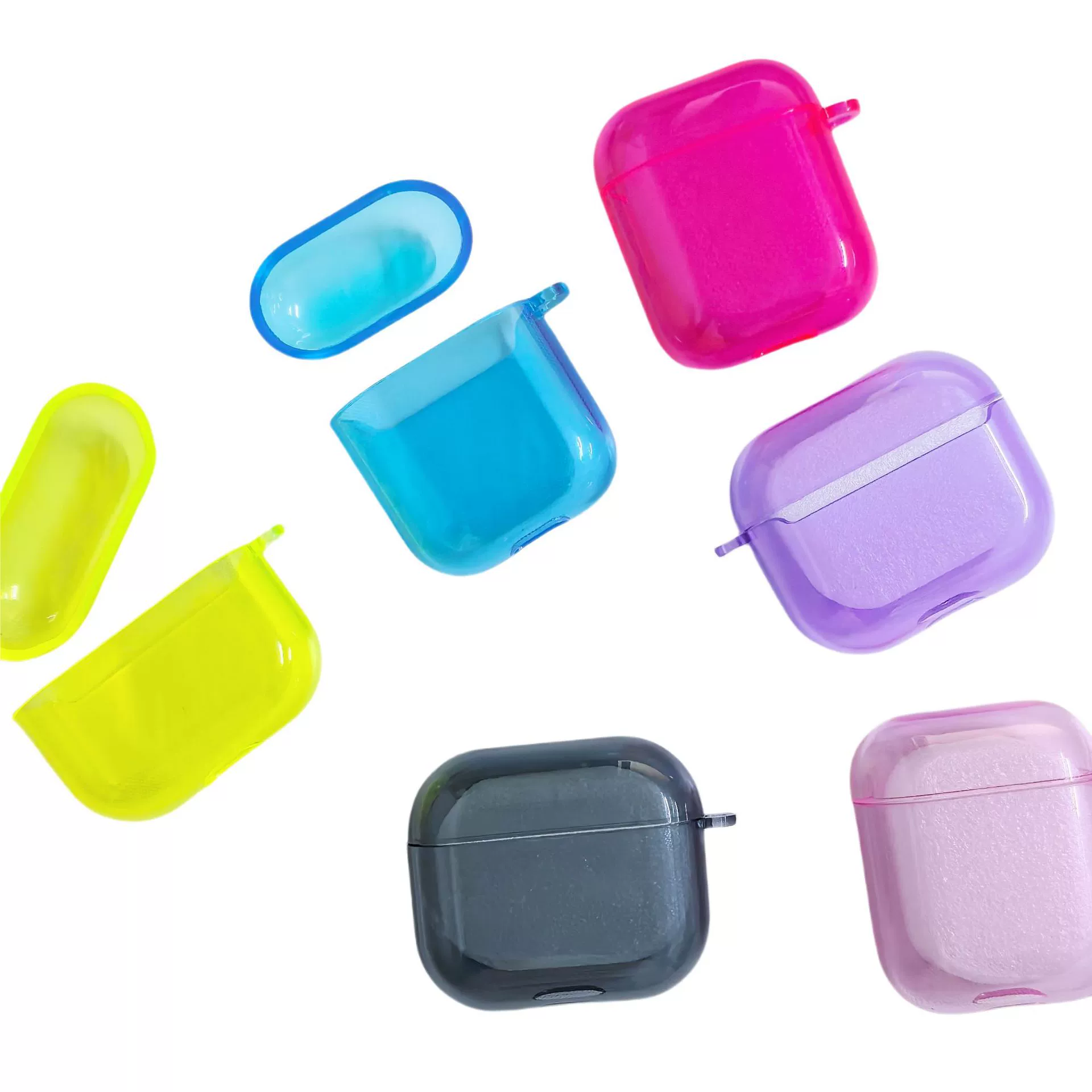 Совместимо с защитным кейсом для AirPods3 крепкая TPU чехол Apple AIPODS набор 4 неона цвет Bluetooth наушники кейс