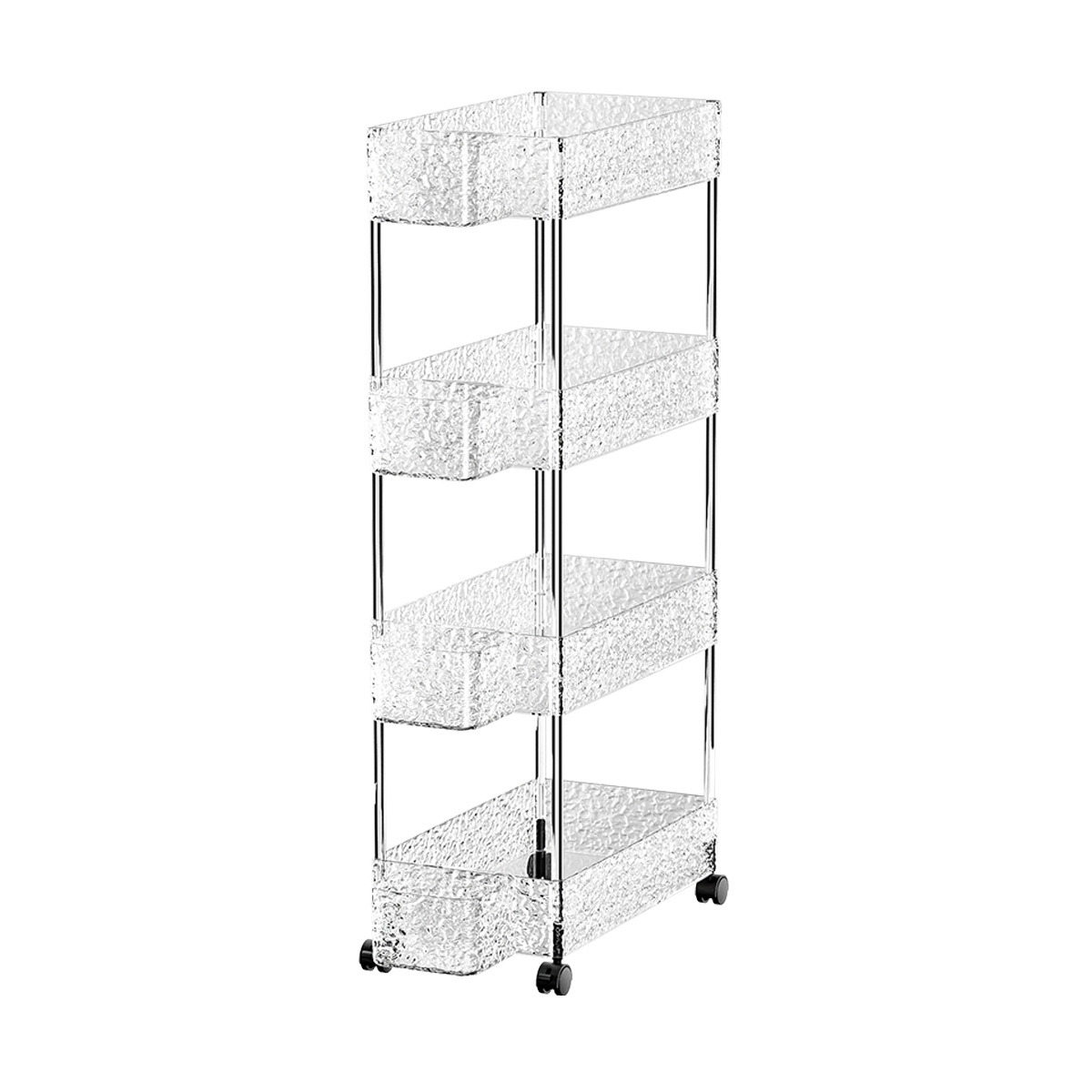 Estante de almacenamiento de baño Carro de baño cosméticos rack de almacenamiento brecha de piso multi-funcional multi-capa rack de almacenamiento image 7