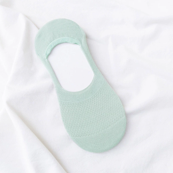 Mesh women's boat socks (light green)