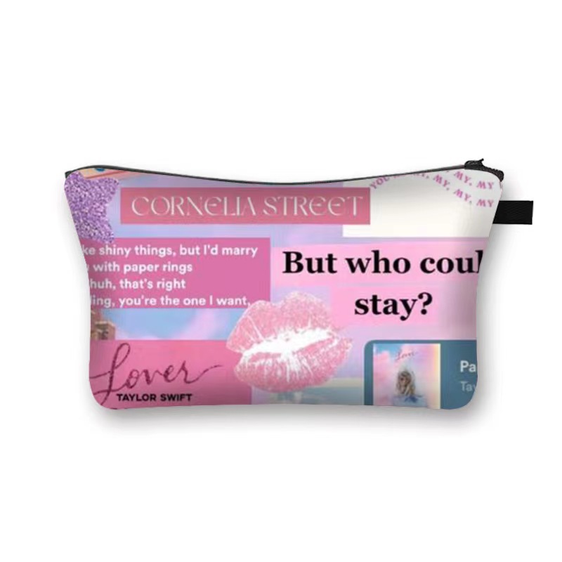 Amazon estilo caliente Taylor Swift bolsa de cosméticos bolsa de almacenamiento de gran capacidad bolsa de mano de moda con estampado femenino de moho