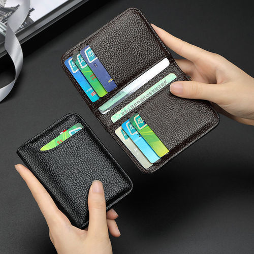 Factory in stock wholesale New card bag Men's genuine leather thin small card bag Women's exquisite high-end bank