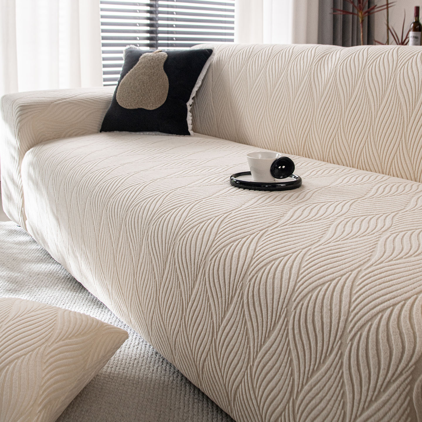 2026 New Model All-Season Simple Style Jacquard Velvet Sofa Cover Non-Slip Full Sofa Cover Wholesale