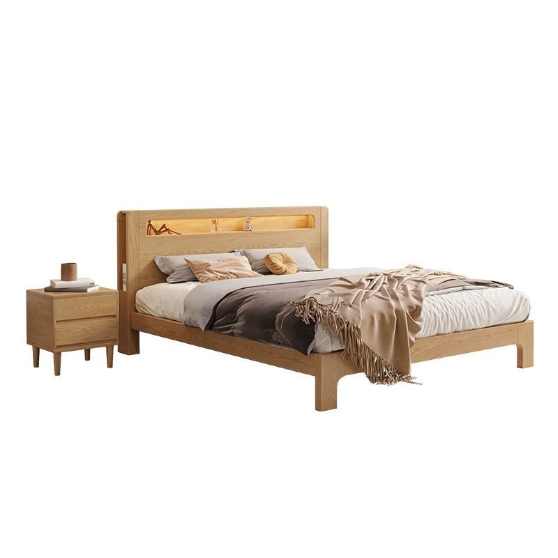 Cama de madera maciza de fresno nórdico hogar 1,8 m cama doble de boda moderna minimalista 1,5 m dormitorio principal cama individual