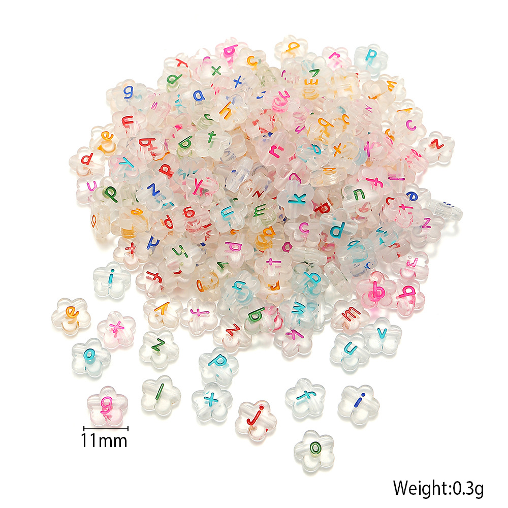 50 PCS/Package Arylic Letter Beads display picture 3