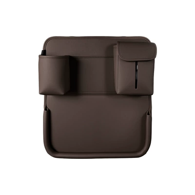 Car Seat Back Storage Rack, Seat Car table board - mocha-brown