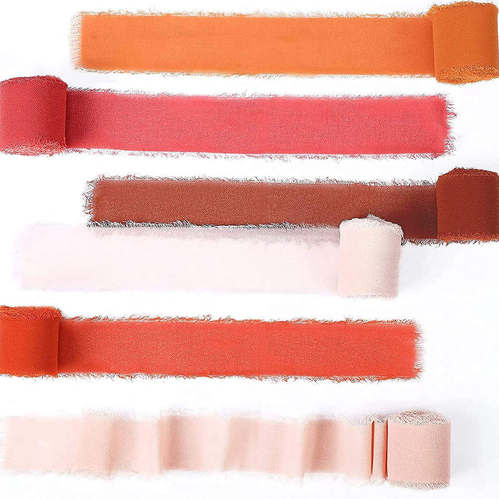 Rallado gasa deshilachado gasa decoración de la boda tarjeta de felicitación embalaje de la flor 4CMX5 yardas deshilachadas ramo de la cinta