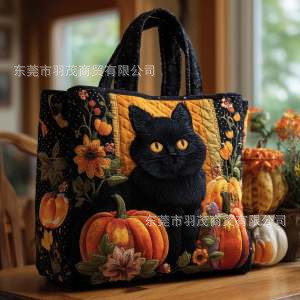 亚马逊跨境大容量炫彩斑点手提包数码印花拉链女装包