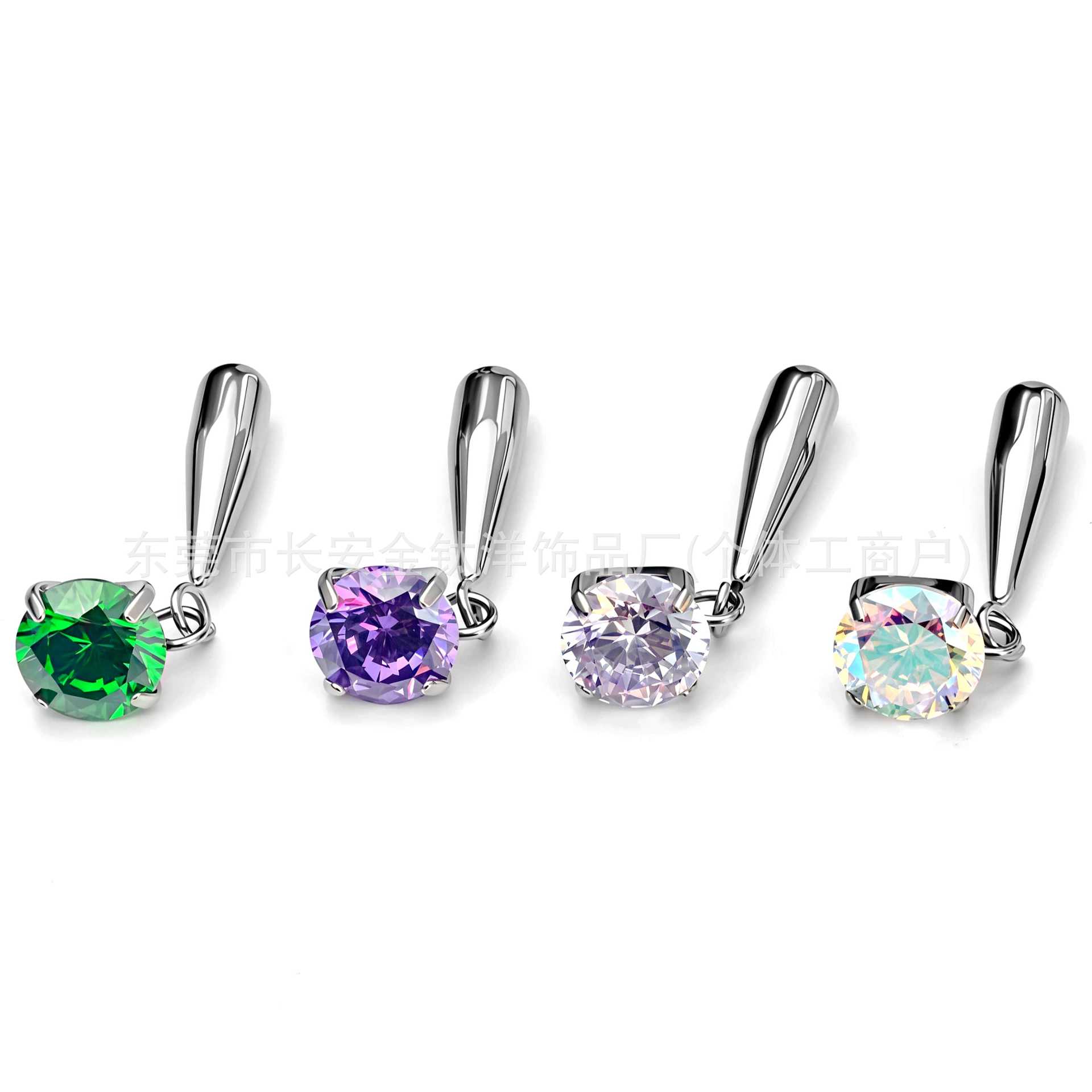Pointed titanium steel lip stud product view