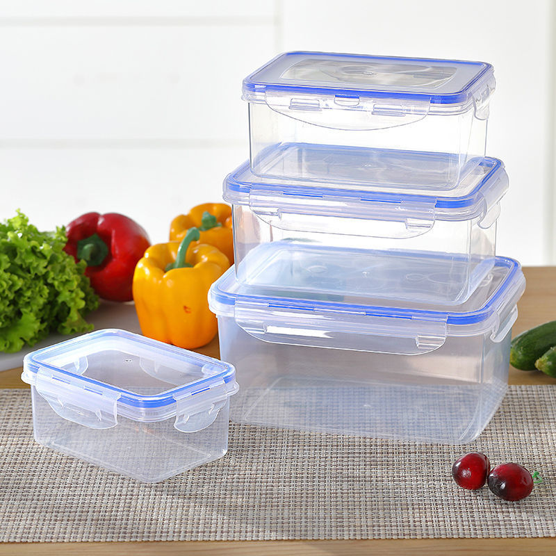 Crisper Plastic microwave heating Lunch box Workers Bento Box With cover seal up rectangle Refrigerator Storage box