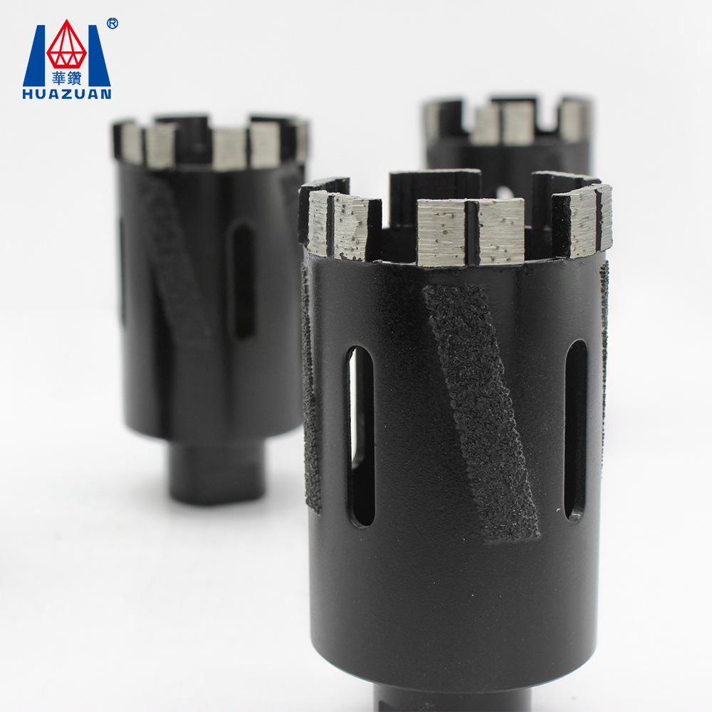 波纹齿钎焊干钻头5/8"-11花岗岩混凝土石英石钎焊护齿护壁M14钻头