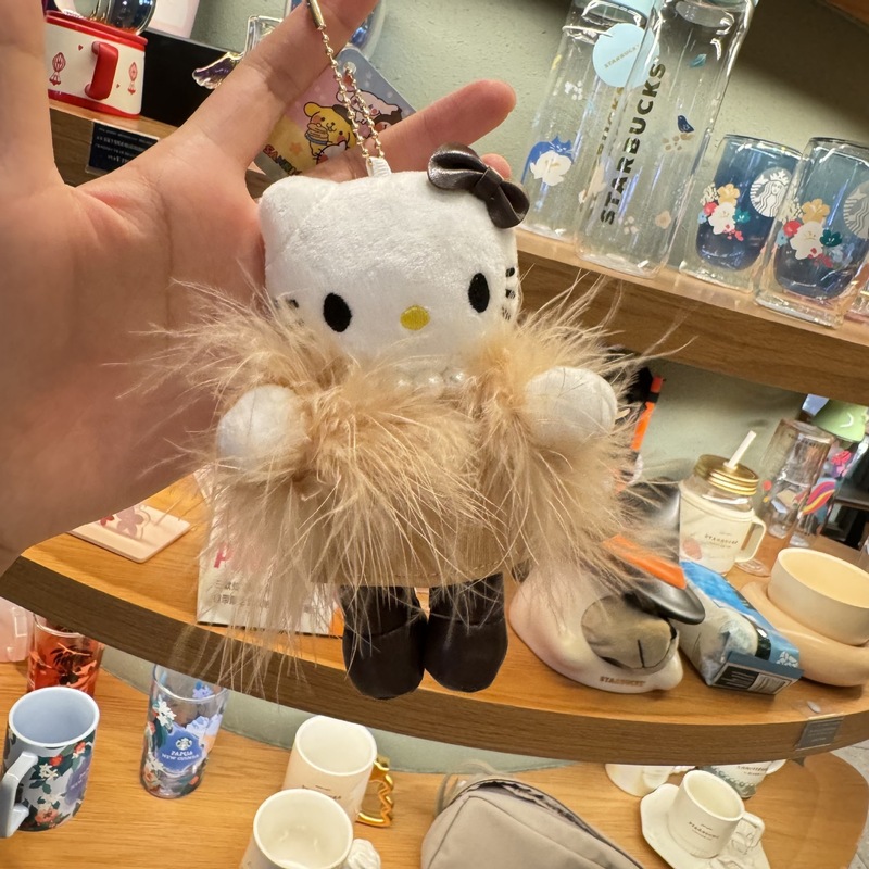 卡通动漫网红小香风皮草KT钥匙扣挂件公仔女生背包装饰小玩偶批发|undefined
