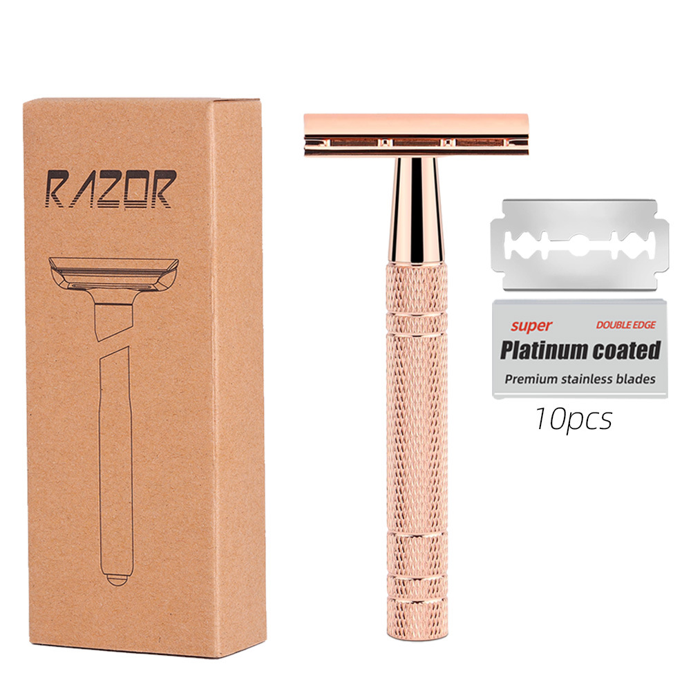 アマゾントップの髭剃り手動髭剃りレトロ髭剃りプラチナ両面刃髭剃り