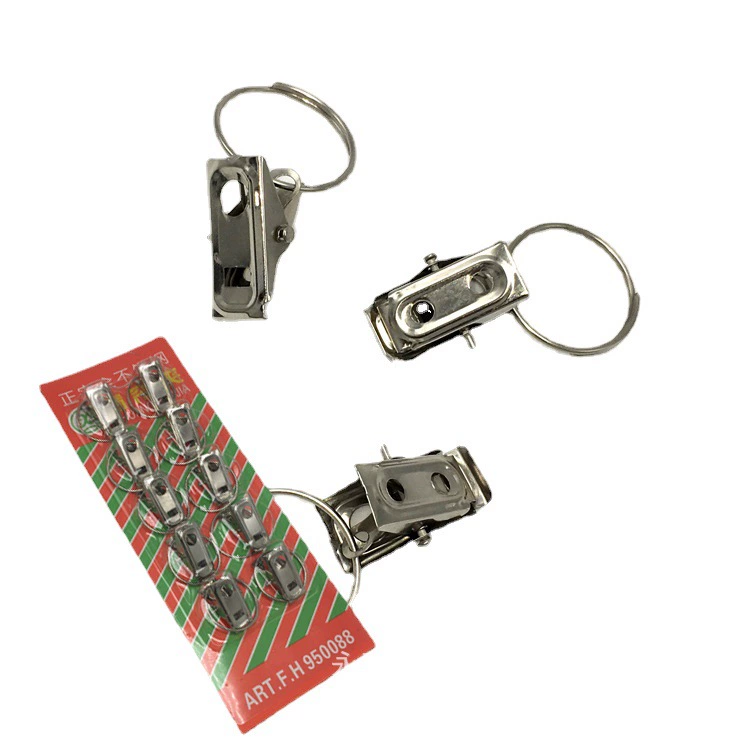 2 юаня магазин 10 крючков серебряный зажим для штор два глаза оконная Пряжка металлический зажим для одежды двойное отверстие с кольцом костюм