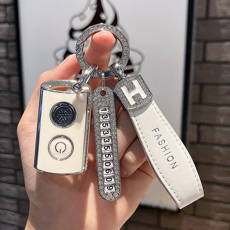 Aplicable a YAMAHA y ha XMAX300 modificado inteligente control remoto clave funda protectora clave Shell hebilla clave