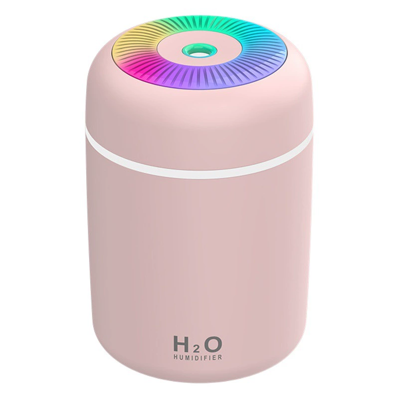 新款炫彩杯加湿器七彩跑马灯加湿香薰桌面家用车载空气净化器