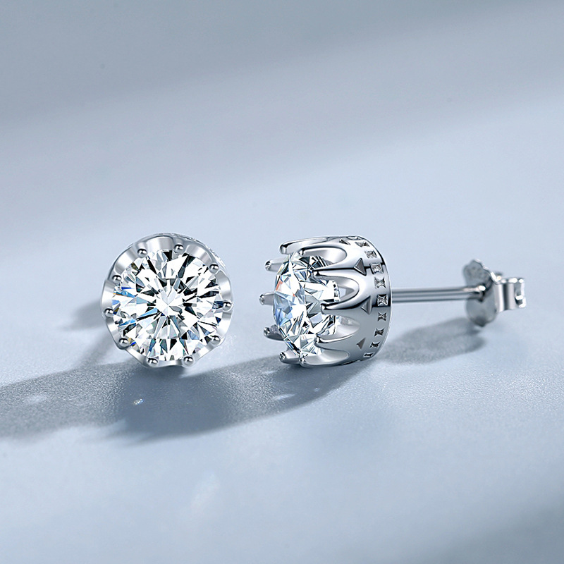 S925 plata esterlina luz lujo estilo único diamante Stud pendientes de moda las mujeres elegante simple ZIRCON elegante pendientes de diamantes al por mayor