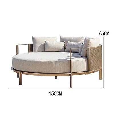 Sofá de acero inoxidable al aire libre Combinación Villa Jardín Mesa y silla de ocio Ventas Balcón Muebles al aire libre