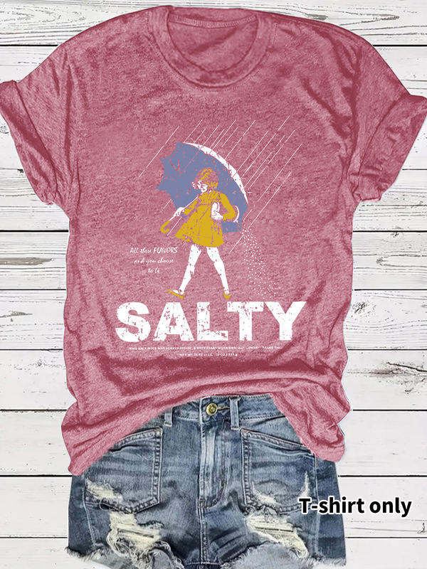 ヨーロッパとアメリカのTシャツ半袖塩味表現パック女の子傘クロスボーダー夏ラウンドネック既製トップス女性対外貿易注文|undefined