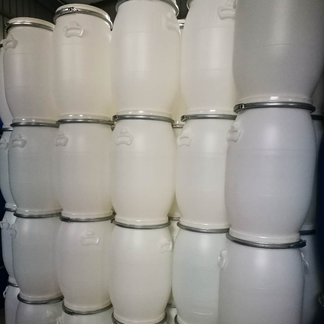 60L塑料桶化工桶大口桶60KG白色桶耐酸碱桶HDPE材质法兰抱箍广口