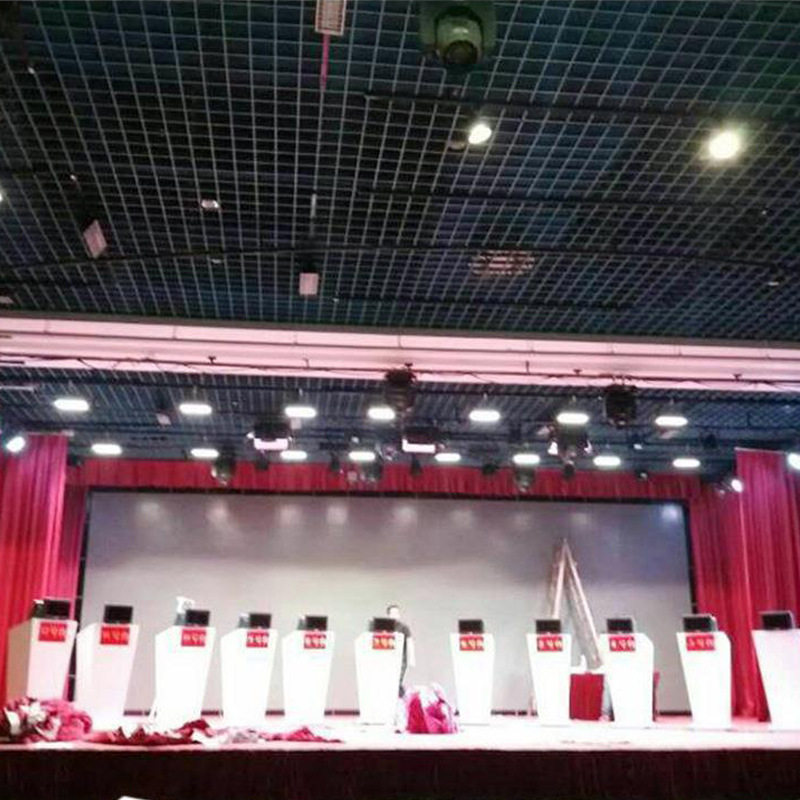 电动对开舞台幕布影院剧场礼堂阻燃幕布会议室背景布丝绒幕布定制|ru