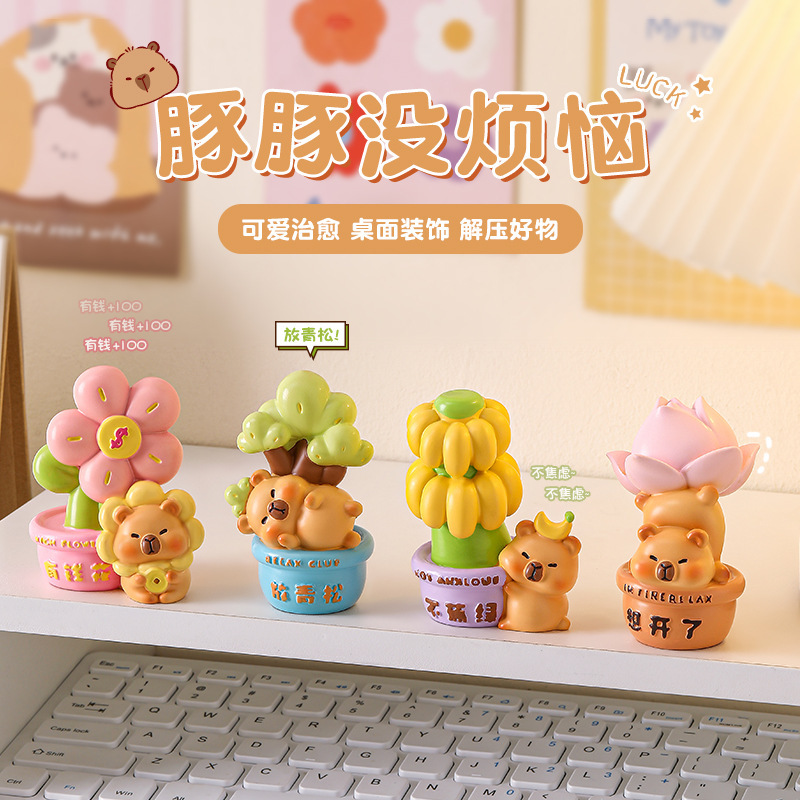 Cute and Creative Dolphin Style Desktop Healing Desktop Lazy Tablet Office Ornaments Cartoon Decoration Artifact Gift