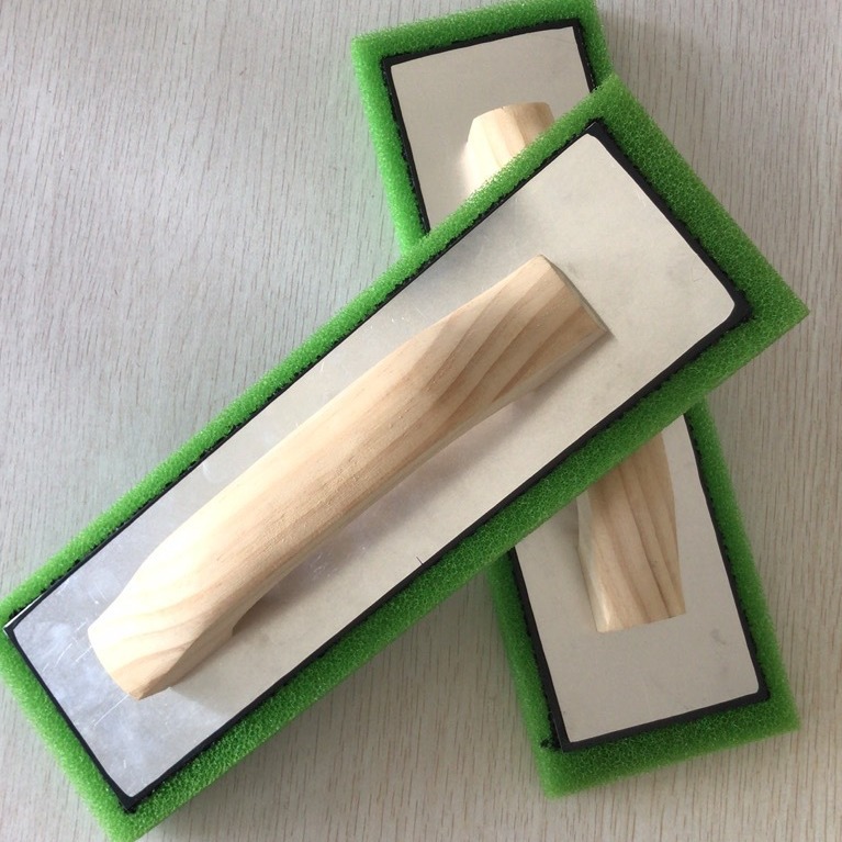 厂家供应塑料抹泥板木柄抹泥板 乱孔海绵底板可定牌305*105mm