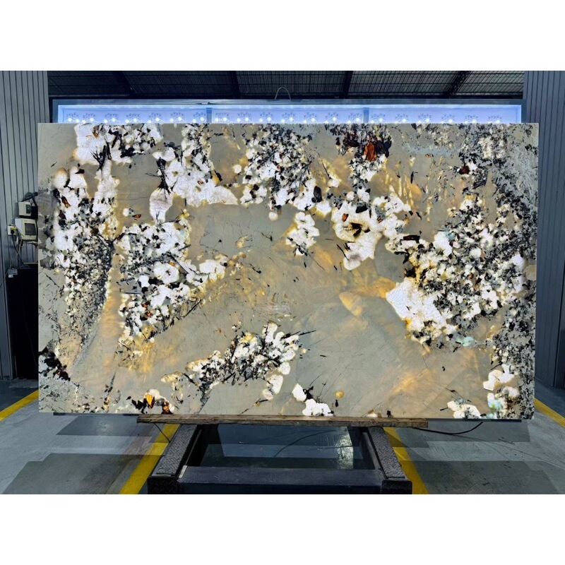 云浮天然透光奢石大理石玄关背景墙餐桌石材台面岛台全屋石材定制|undefined