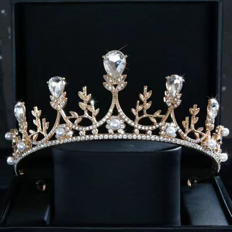 Moda princesa corona fiesta fiesta corona de cumpleaños novia principal vestido de novia corona accesorios para el cabello vestido de reina corona