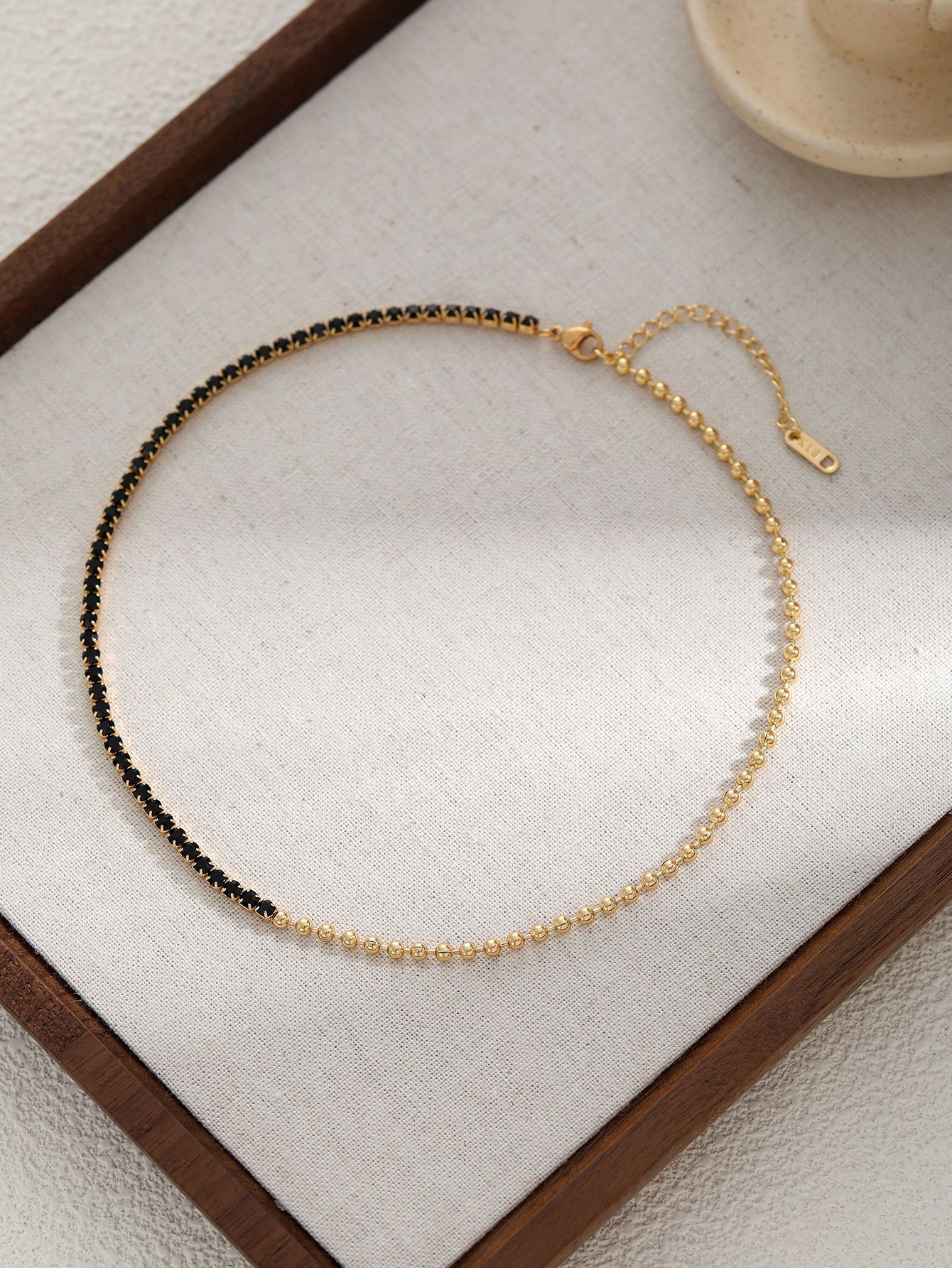 Geometric Pattern Casual Geometric Titanium Steel Ball Chain Tennis Chain Bracelets In Bulk