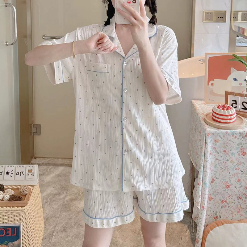 Princess Wind Pijamas de algodón de mujer 2024 nuevo verano manga corta japonesa dulce conjunto de ropa para el hogar