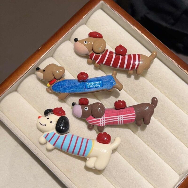 Autumn Coffee Color Full-Body Puppy Hairpin Cute Girly Style Broken Hair Duckbill Clip Dachshund Hairpin Hair Accessories Wholesale Autumn Coffee Color Full-Body Puppy Hairpin Cute Girly Style Broken Hair Duckbill Clip Dachshund Hairpin Hair Accessories Wholesale