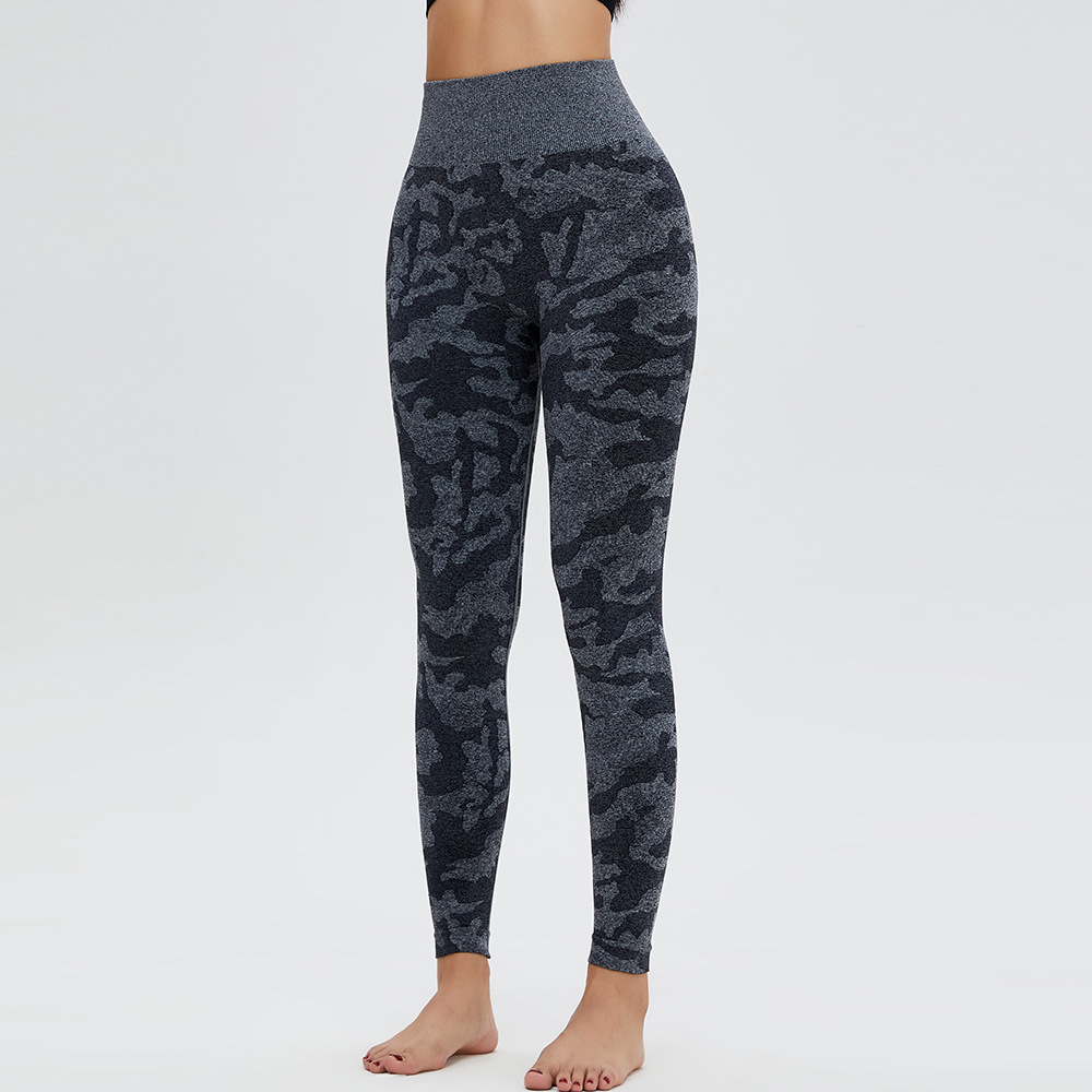 Pantalones de yoga teñidos anudados de estilo europeo y americano, pantalones de fitness con levantamiento de cadera, medias de cintura alta, pantalones deportivos de Pilates, pantalones de melocotón