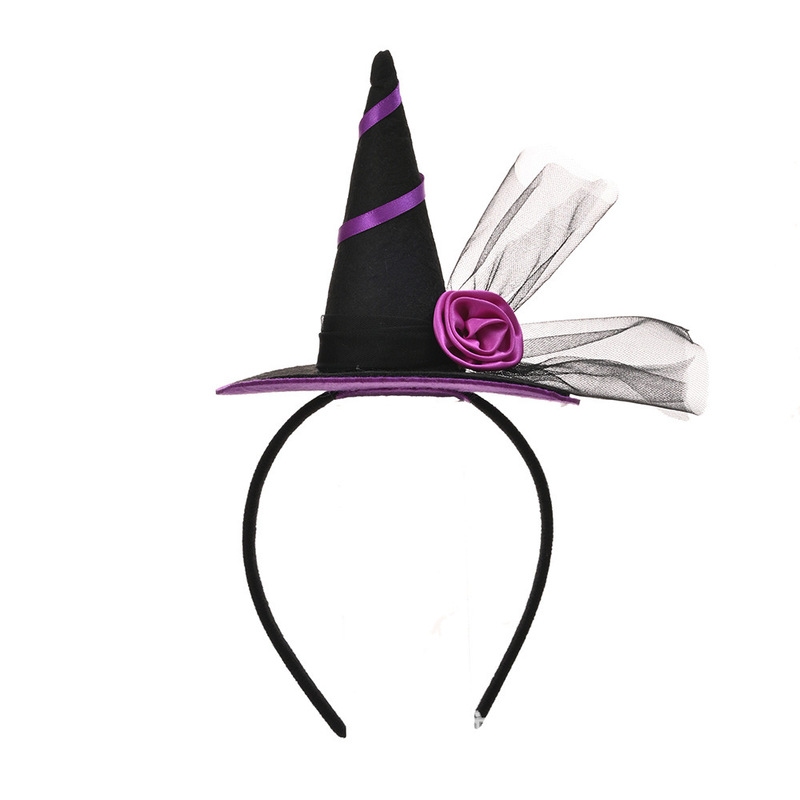 クロスボーダー魔女帽子ヘッドバンドハロウィンパフォーマンス帽子プロムパーティー装飾用品魔女足面白いヘッドバンド|undefined