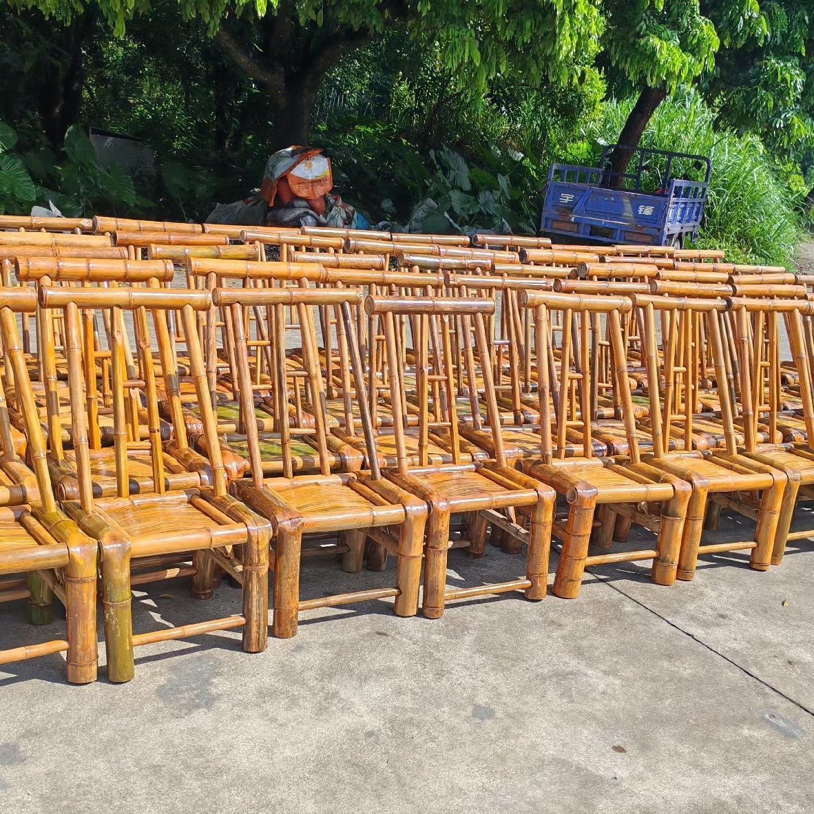 Backrest Bamboo Chair for Children to Take Photos and Cool Down, Photography Chair, Tea Room Dining Chair, Household Stool, Chinese Style Baby One-Year-Old Courtyard