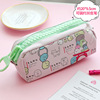 Cartoon polyurethane pencil case with zipper, capacious stationery for elementary school students, storage bag