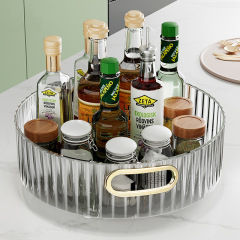 Kitchen rotating seasoning rack, storage rack, seasoning bottles and jars, multifunctional fruit plate tray, living room coffee table storage tray