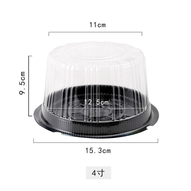 3/4 / 4 / 6 / 8 / 9 / 10 / 11 / 14 pulgadas caja de pastel transparente caja de embalaje de pastel de cumpleaños qifeng mousse caja de embalaje