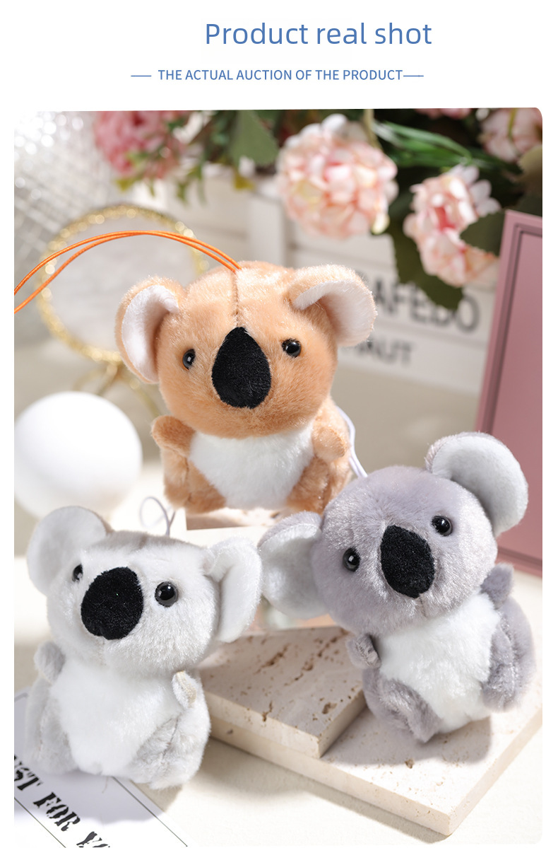 Cross-border Cartoon Koala Small Plush Doll Cute Koala Doll Ornaments Plush Pendant Wholesale Keychain