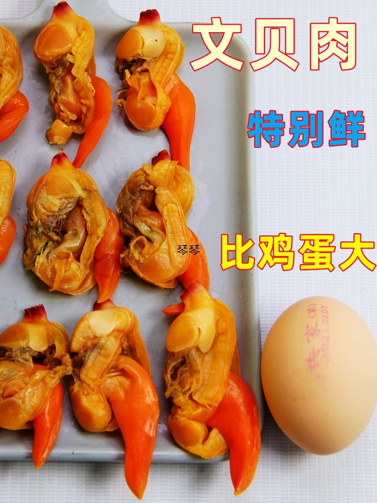 丹东产大号文贝肉干文蛤肉大号黄蚬子干无沙蛤蜊肉即食海鲜零食