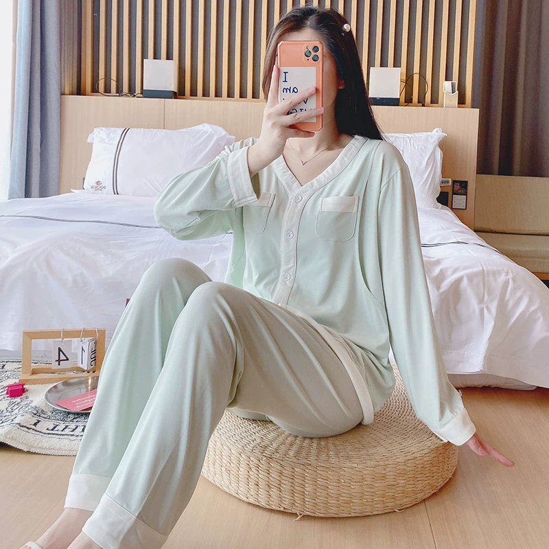 Thin breathable pijama for pregnant for breastfeeding for young mother